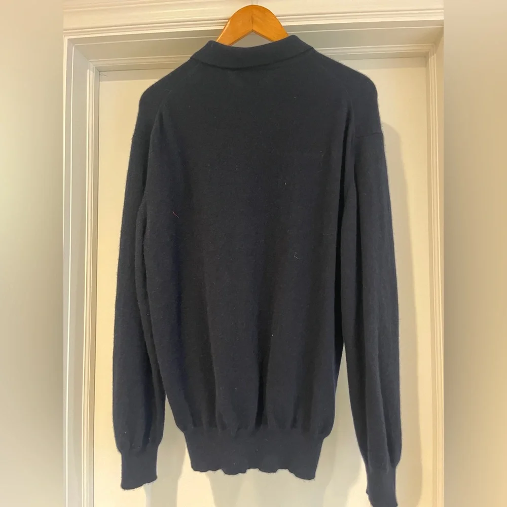 Black Brown 1826 Men's Navy cashmere Sweater - Picture 3 of 7